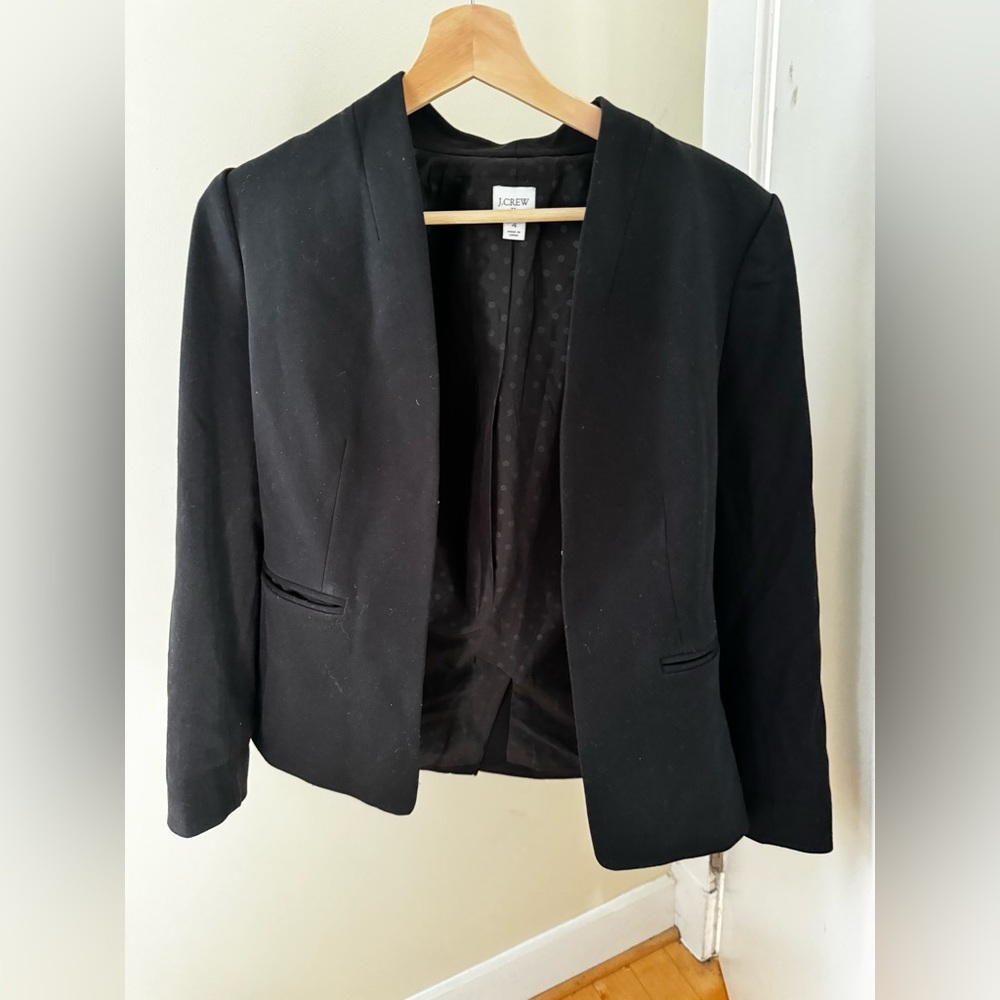 j crew going out jacket black size 4